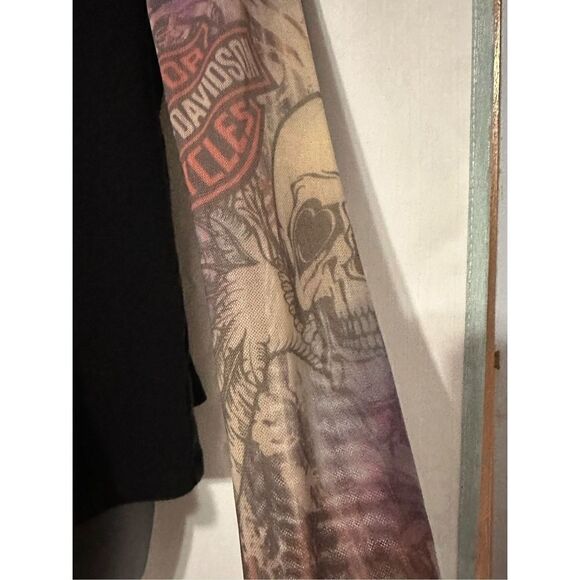 Nice woman Y2K Inspired Harley Davidson Black Multicolor Long Sleeve Cybercore T - Picture 3 of 8